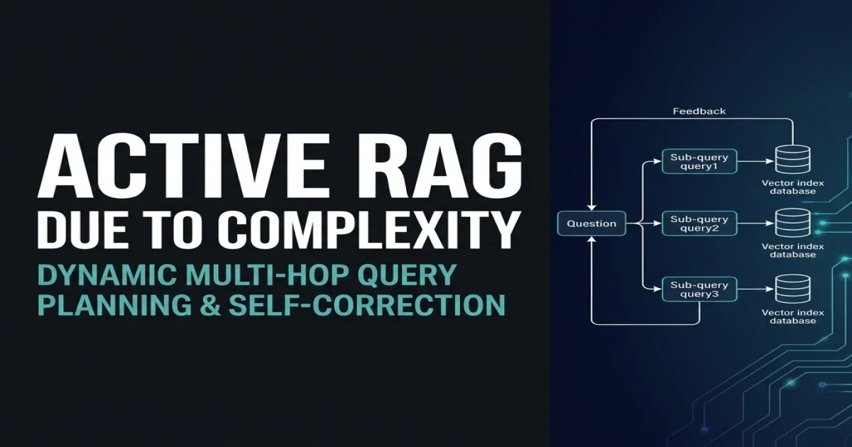 Active RAG: Dynamic Multi-Hop Query Planning and Self-Correction for AI Agents
