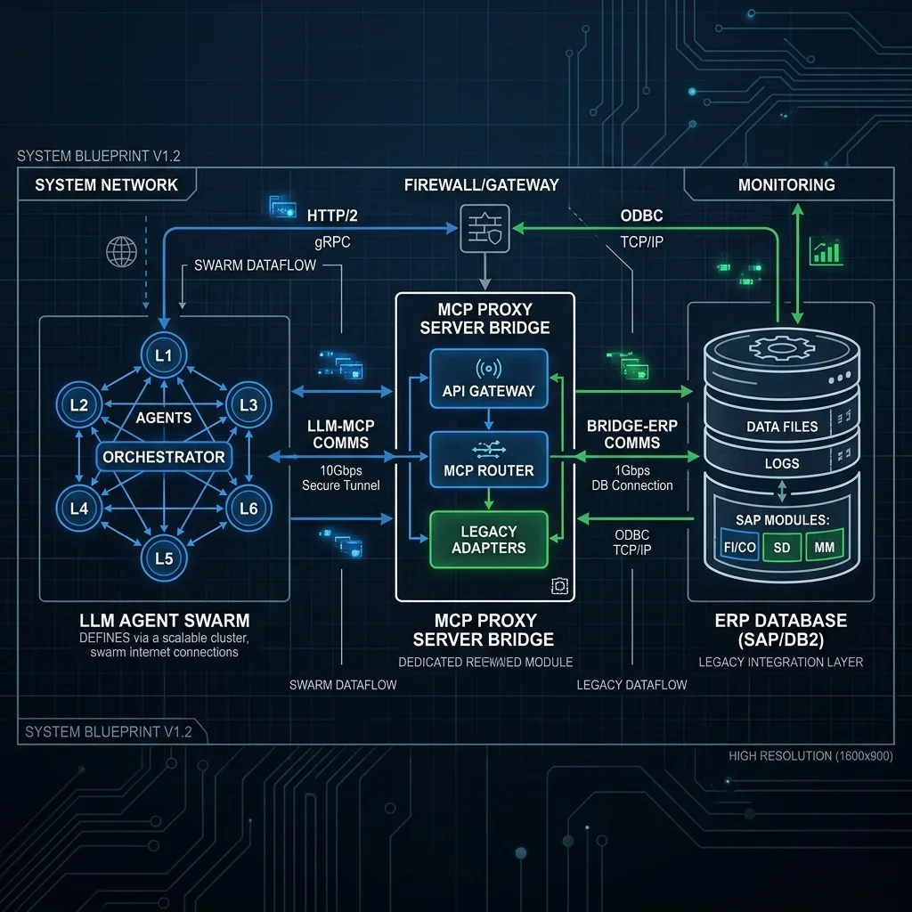 Agentic MCP - Enabling Legacy ERPs to Talk to Autonomous Swarms