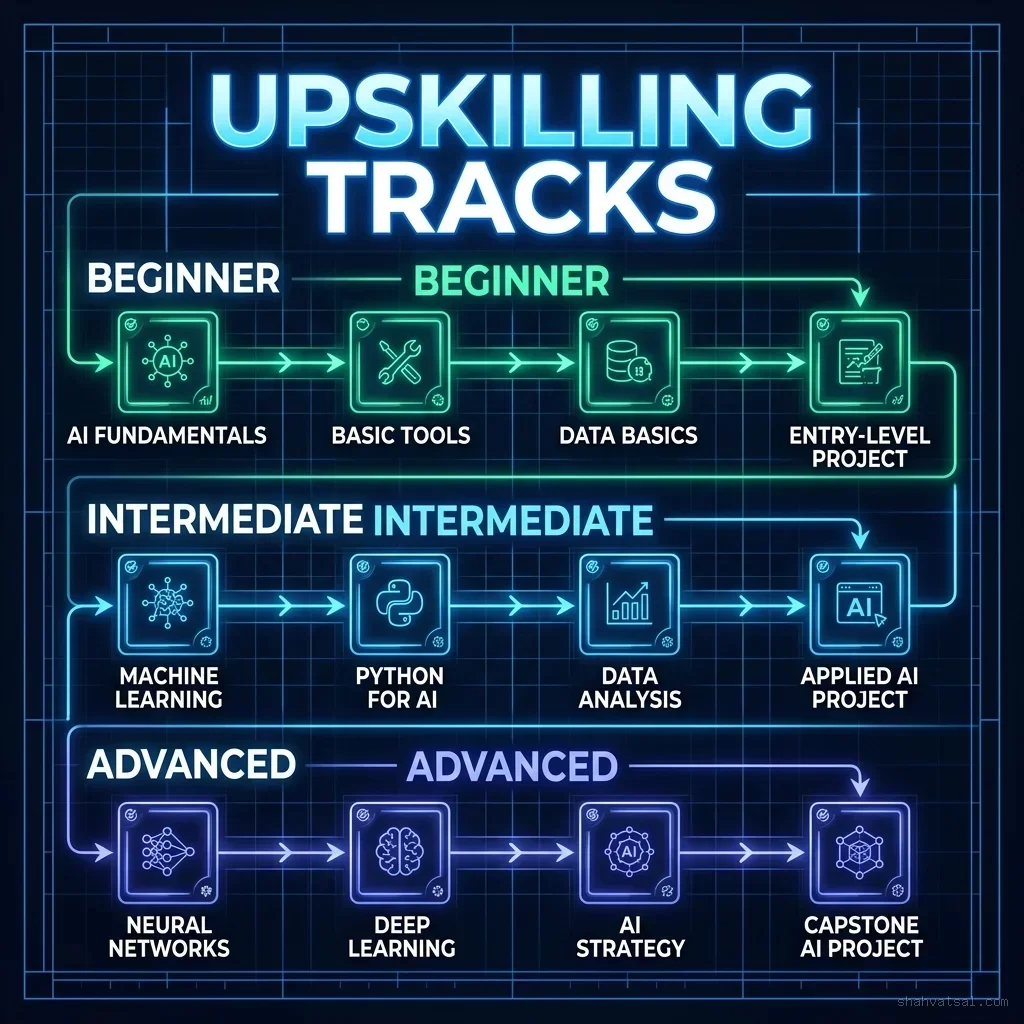 Productized Upskilling Tracks: The tiered path from basic literacy to agentic system orchestration Upskilling Tracks Blueprint