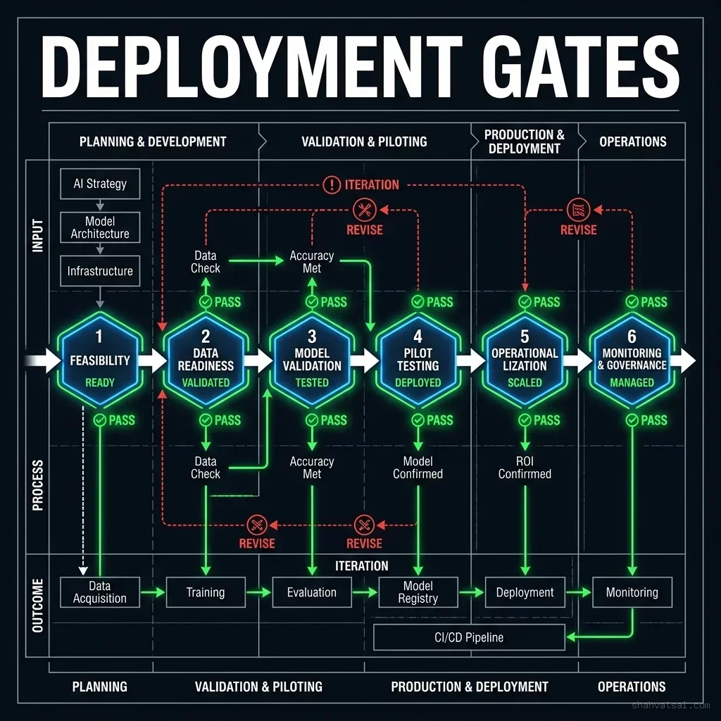 Transition Deployment Gates: Automated scripts monitoring human validation rates on agentic outputs Deployment Gates Blueprint