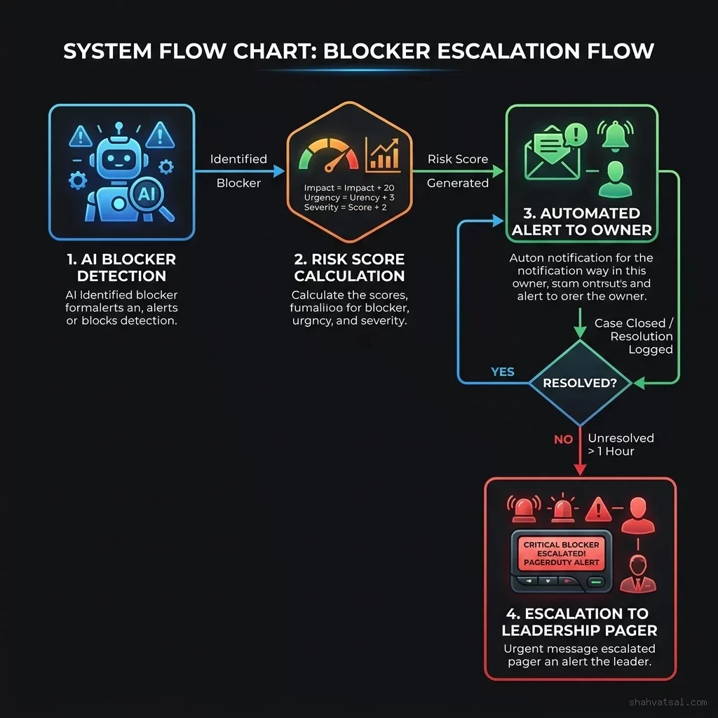 OKR Blocker Escalation Flowchart