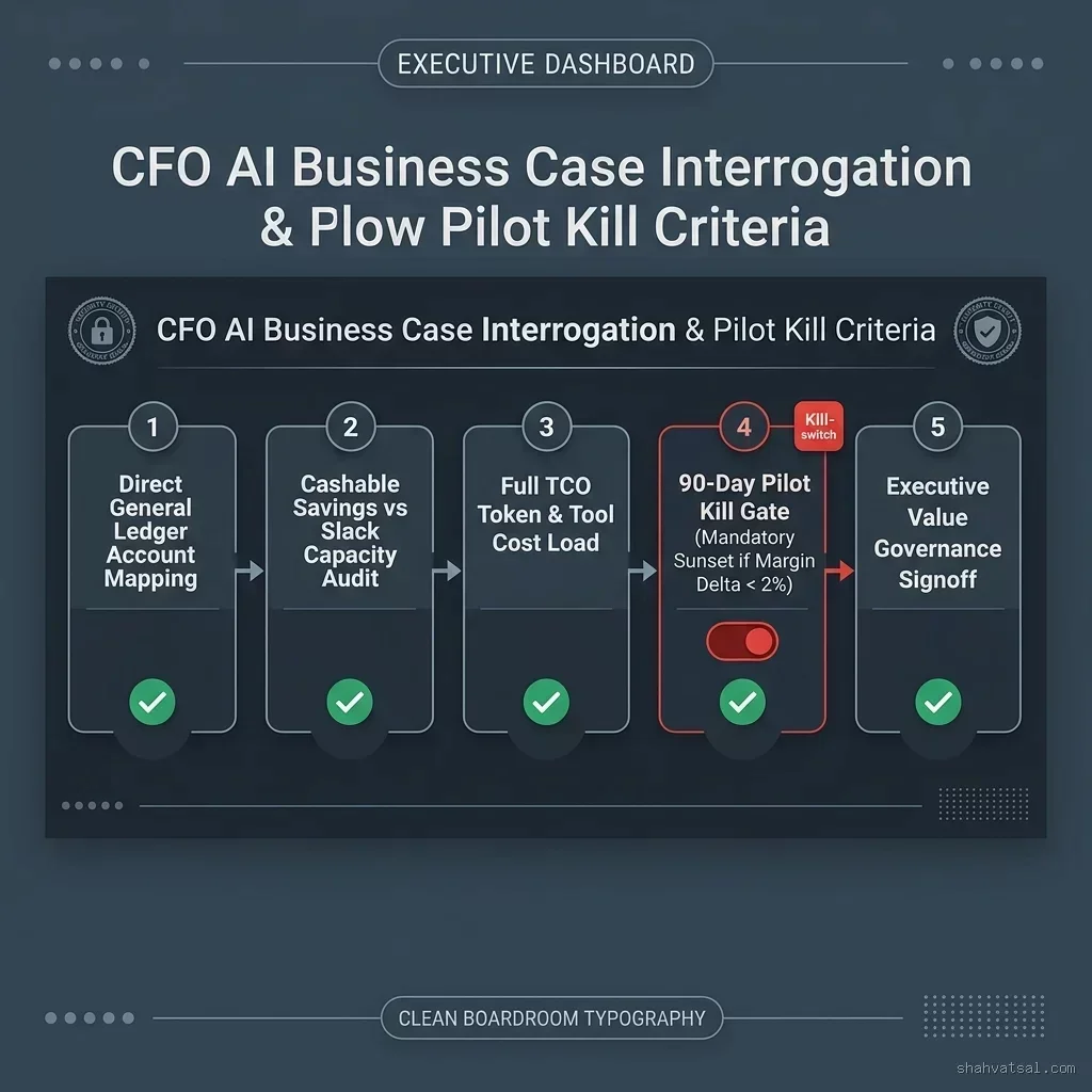CFO AI Business Case Interrogation and Pilot Kill Criteria