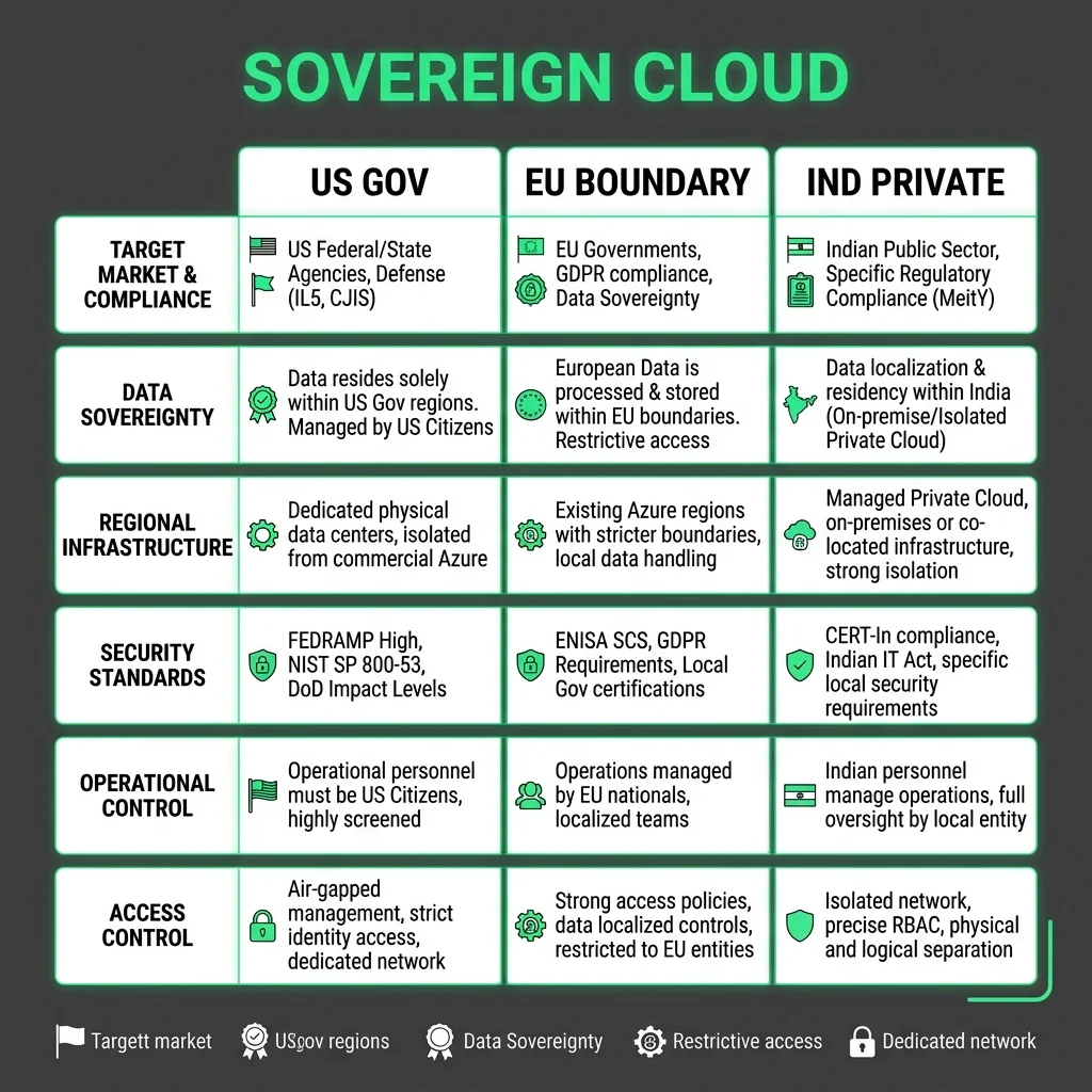Sovereign Cloud Deployment Matrix