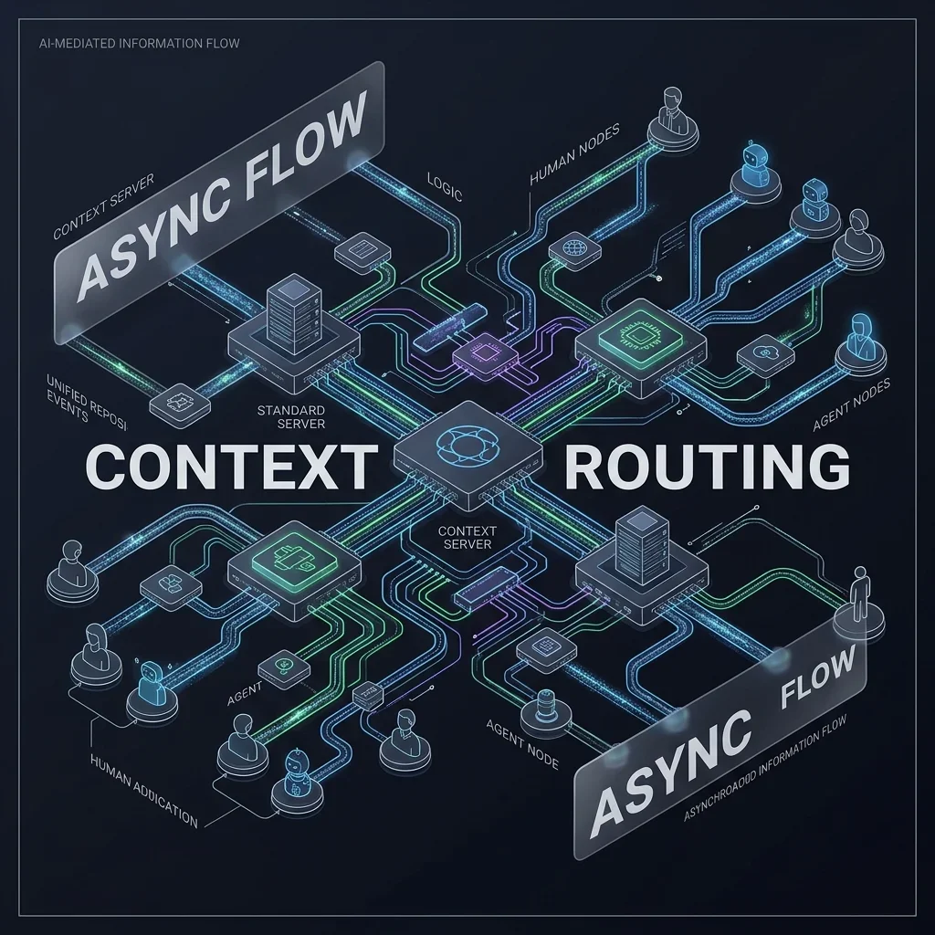 Sovereign Blueprint 2: AI-Mediated Information Flow routing repository events and task states directly to human and agent contributors AI-Mediated Information Flow