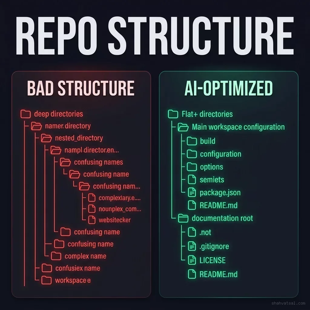 Repository Design: Comparing complex directory layouts against flat AI-friendly structures Repository Structure Comparison