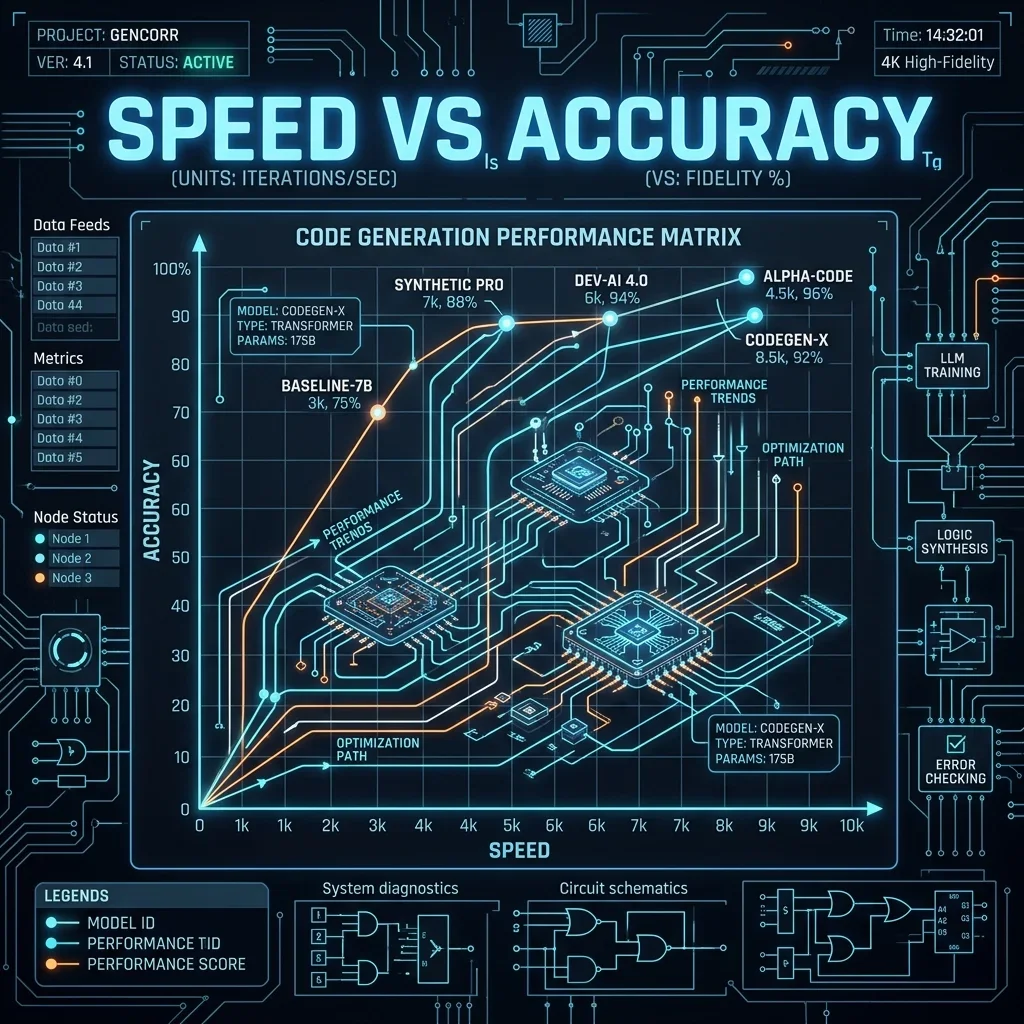 Speed vs Accuracy chart comparing Cursor's structural accuracy against Windsurf's execution speed. Speed vs Accuracy Benchmarks