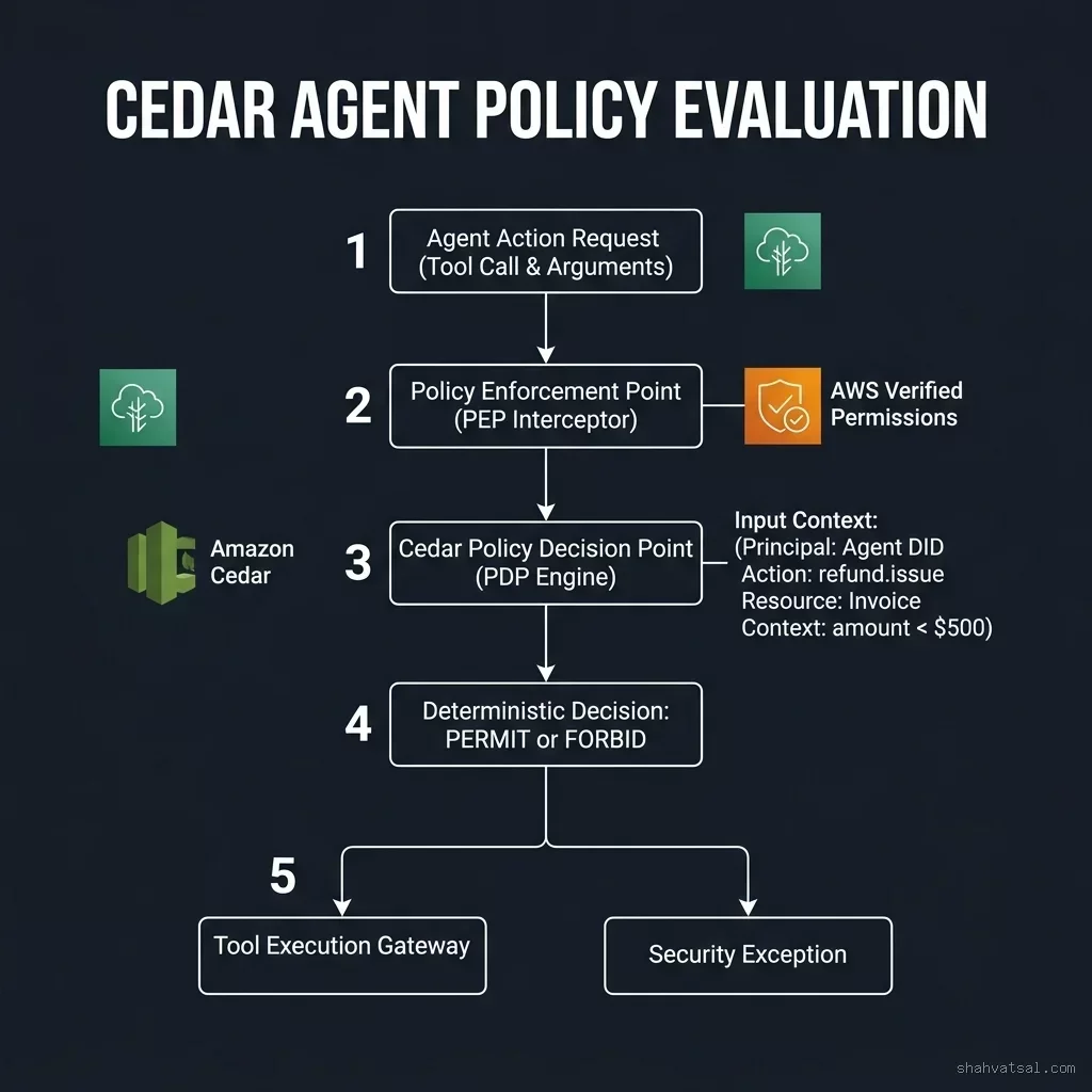 Amazon Cedar Agent Policy Evaluation Flowchart