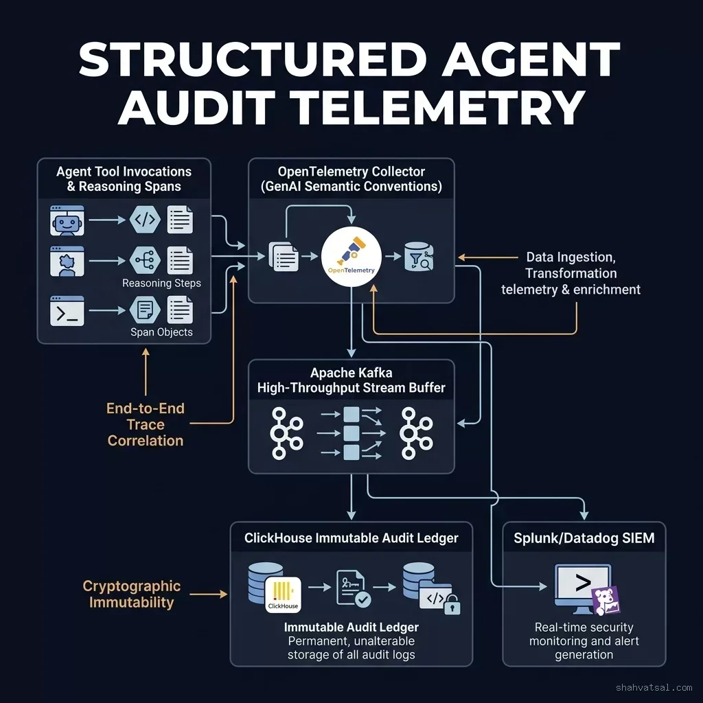 Structured Agent Audit Telemetry Topology Diagram