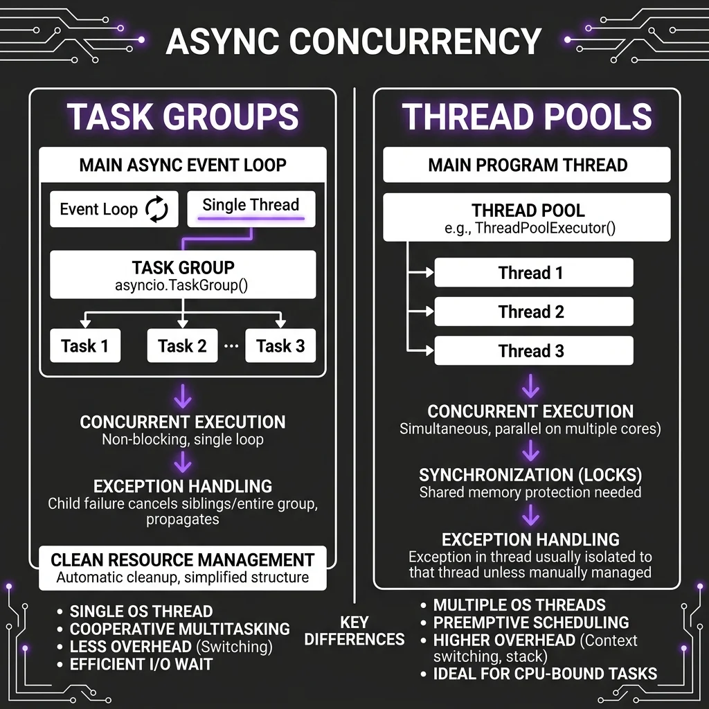 asyncio Task Groups Model