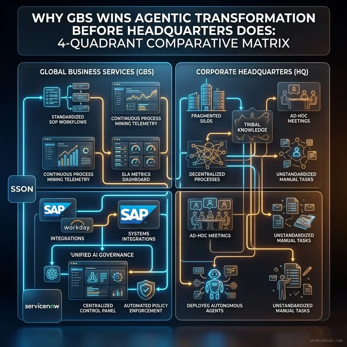 Why GBS Wins Agentic Transformation Before Headquarters Does