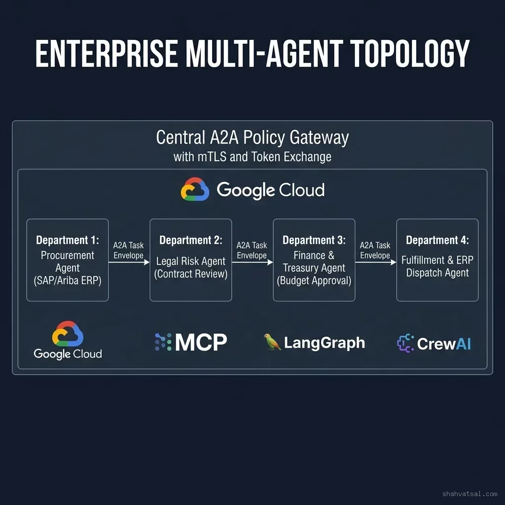 Enterprise Multi-Agent Topology Across Firewalls