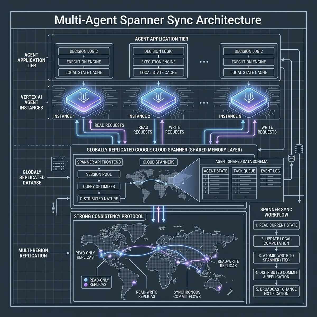 Multi-Agent Spanner Sync Architecture