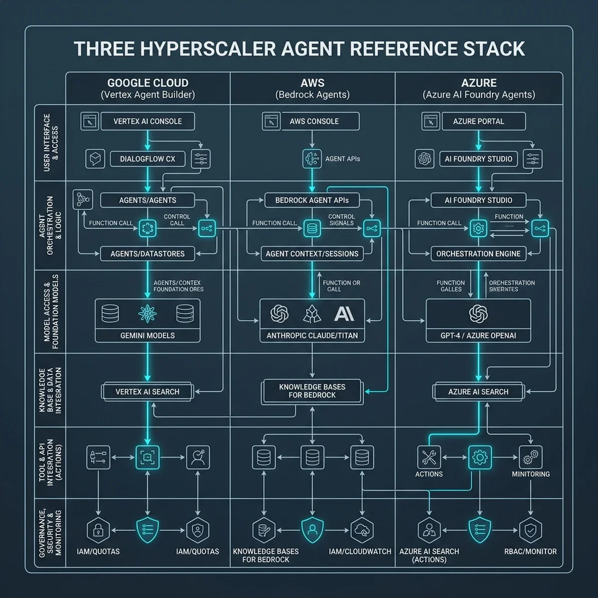 Three Hyperscaler Agent Reference Stack
