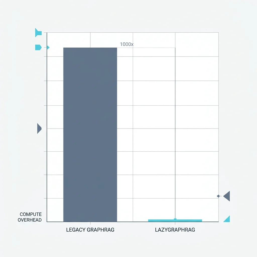 Data Visualization: Legacy Indexing Compute vs. LazyGraphRAG 1000x Cost Optimization