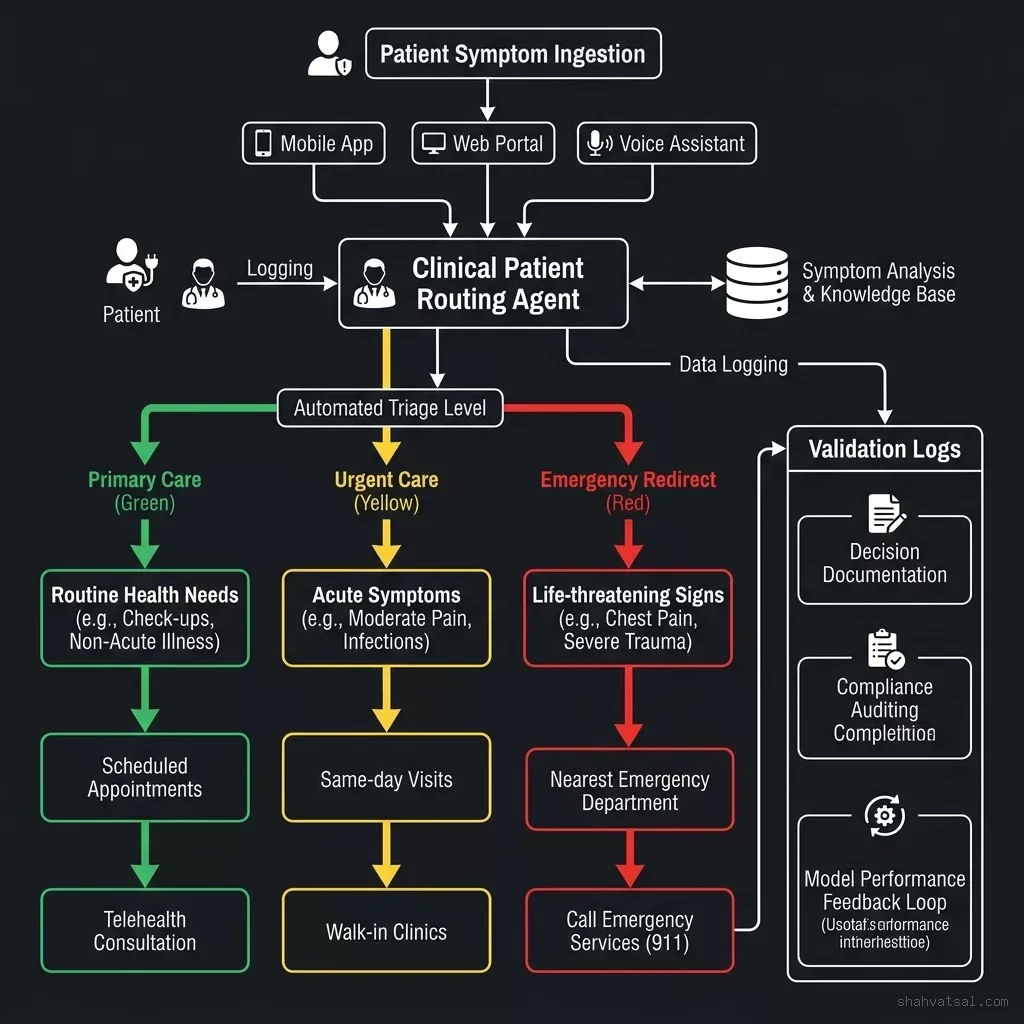 Clinical Patient Routing Agent Flowchart