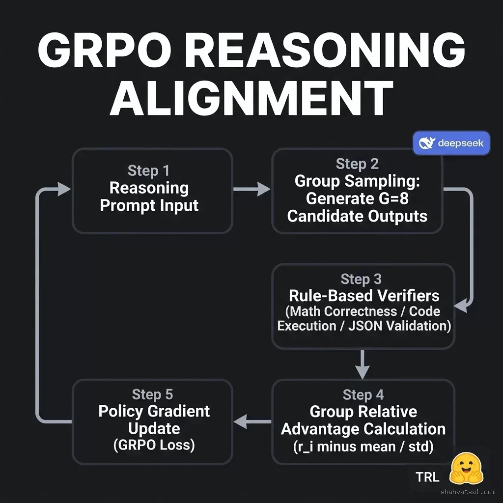 GRPO Reasoning Agent Alignment Flow Diagram