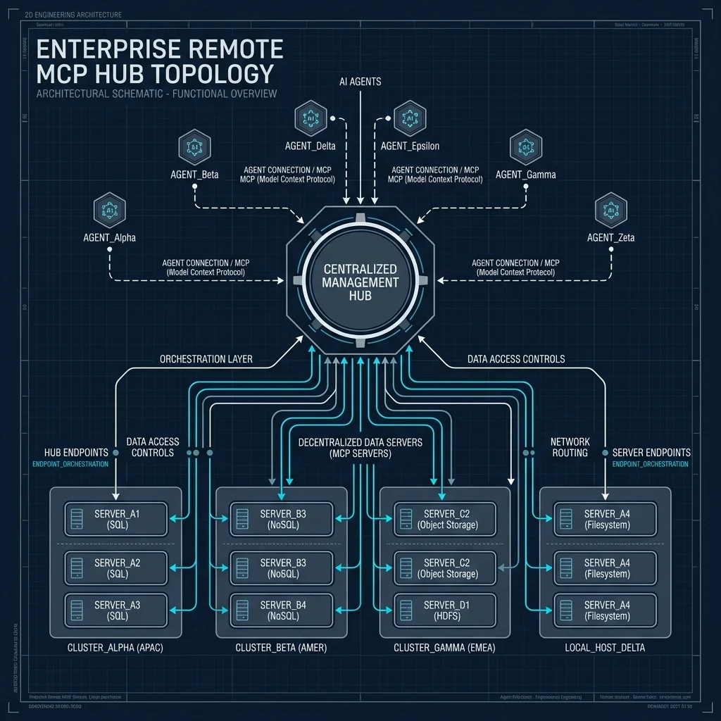 Technical Architecture: The Enterprise Remote MCP Hub Topology