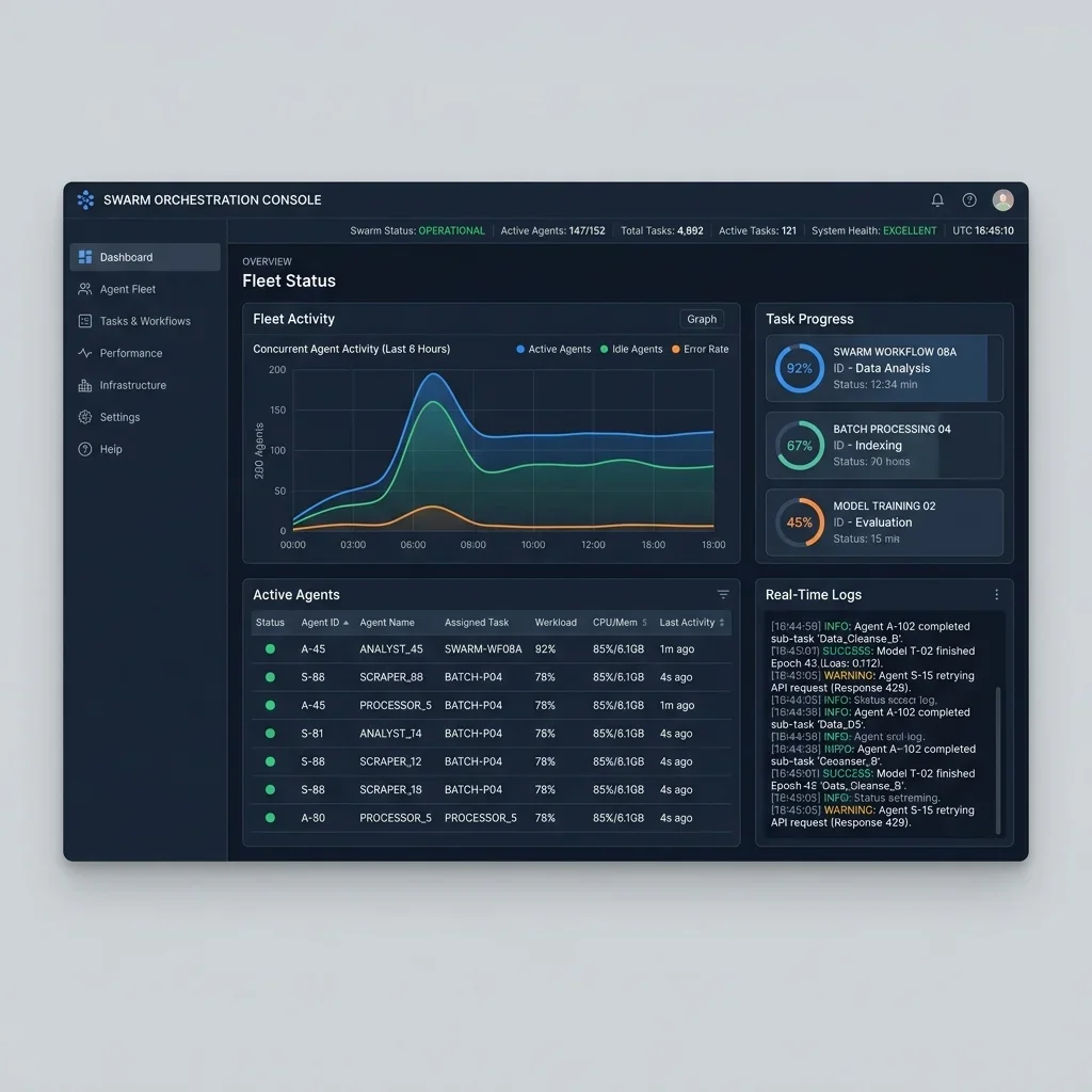 The Multi-Agent Orchestration Blueprint - Coordinating Autonomous AI Swarms for Enterprise Workflows