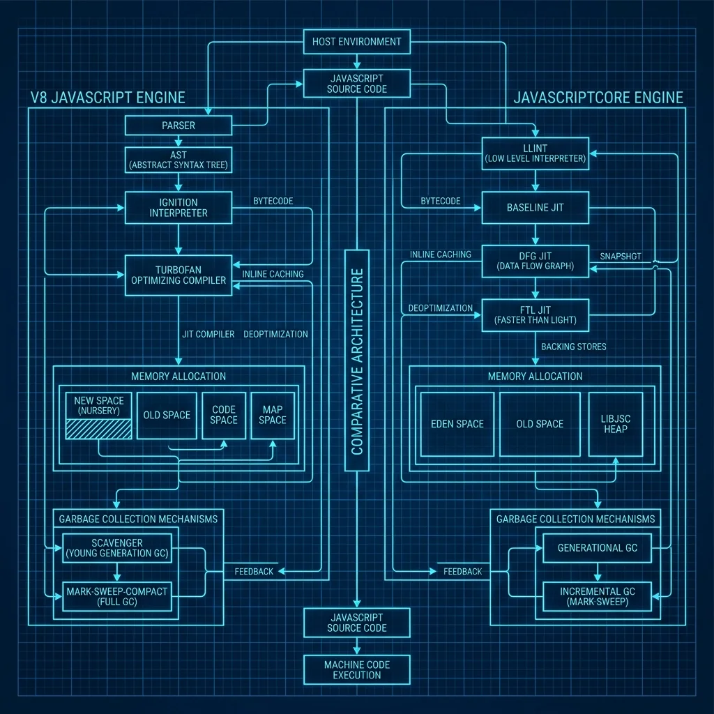 Node.js vs Deno Bun 2026 --" Technical blueprint of the V8 JavaScript compiler Engine structure