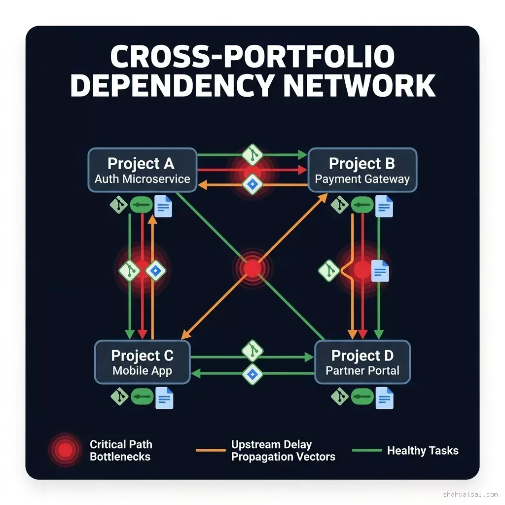 Cross-Portfolio Dependency Network Graph