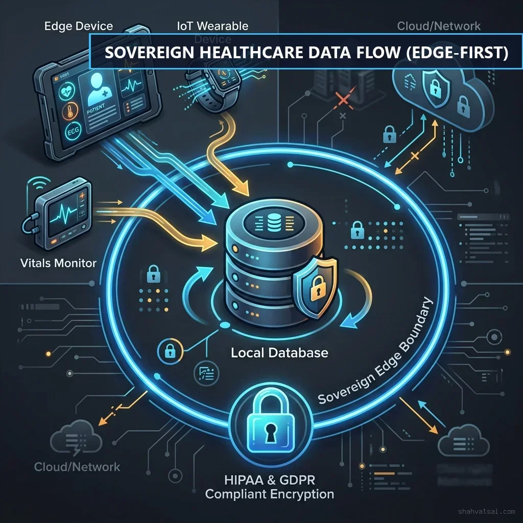 The Sovereign Healthcare Data Flow (Edge-First)