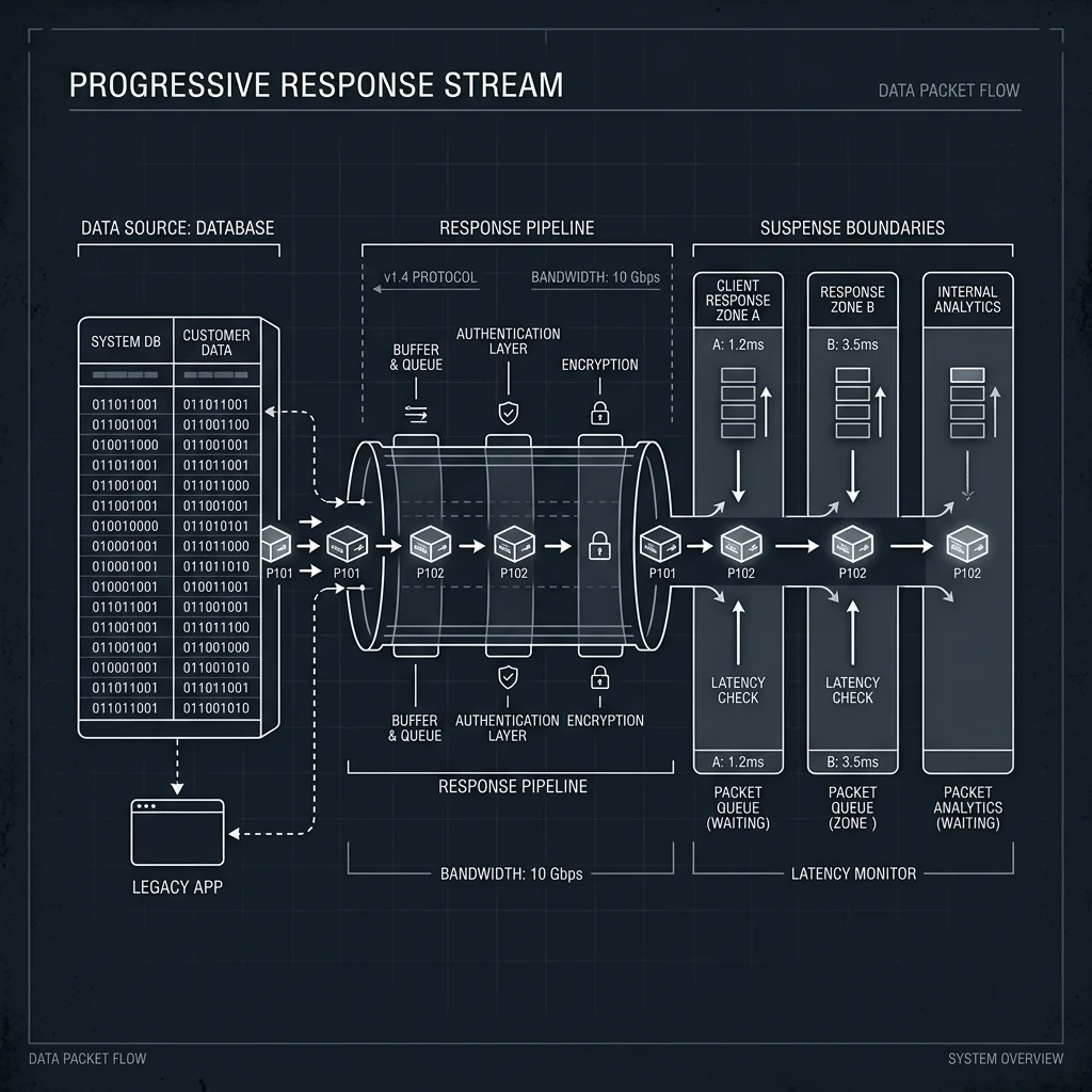 Industrial Process Mapping: Progressive Response Streaming & Suspense Boundaries