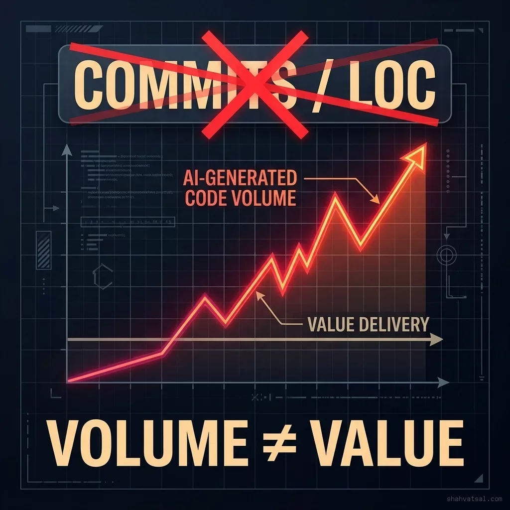 The Death of Volume Metrics: Why commits, LOC, and story points fail when AI writes the code Volume Metrics Failure