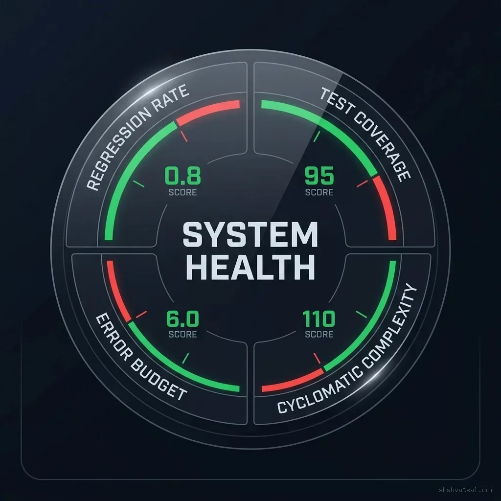 System Health KPI Framework: Tracking AI regression rates, test coverage, and error budget for AI-assisted teams Code Quality Health