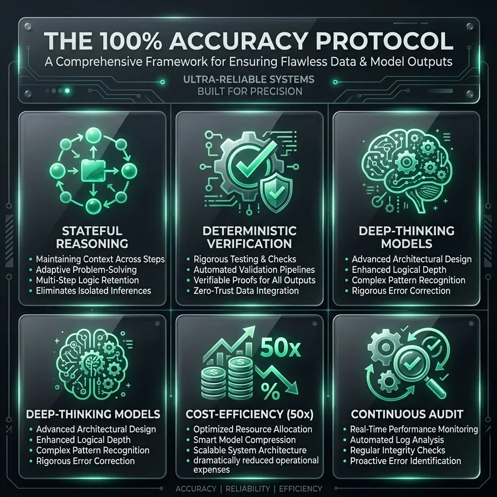 Infographic — The 100% Accuracy Verification Protocol — Top 5 Takeaways for Autonomous Auditing