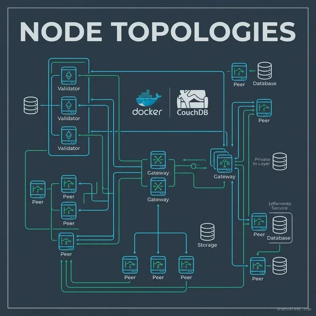 Topology Blueprint: Node Distribution Across Boundaries Node Topologies -- 2D schematic diagram detailing the layout of validators, peers, gateways, and cloud nodes