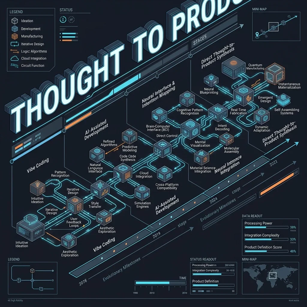 Roadmap from Vibe Coding to Thought-to-Product