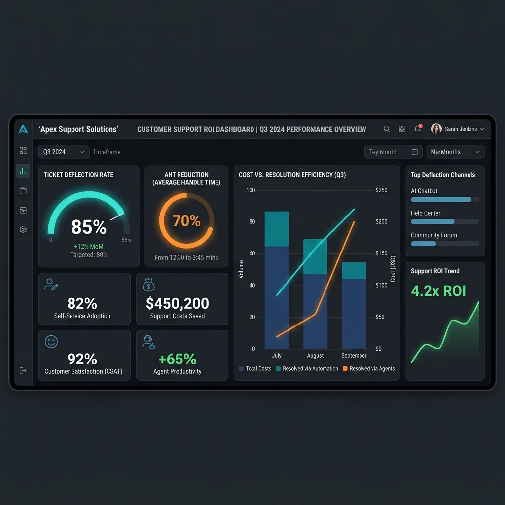 Autonomous AI Deflection Dashboard