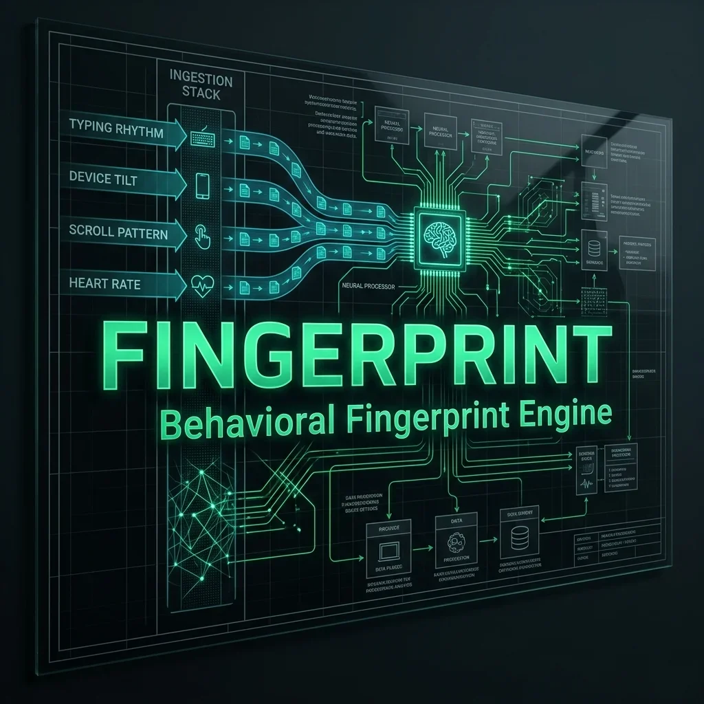 The Behavioral Ingestion Stack: Real-time processing of typing, tilt, and scroll patterns. Behavioral Ingestion