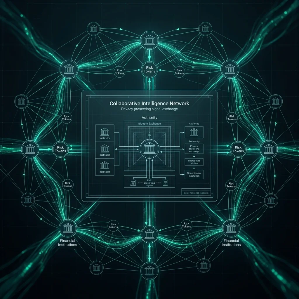Decentralized CIN Signal Mesh exchanging risk tokens across peers. Signal Mesh