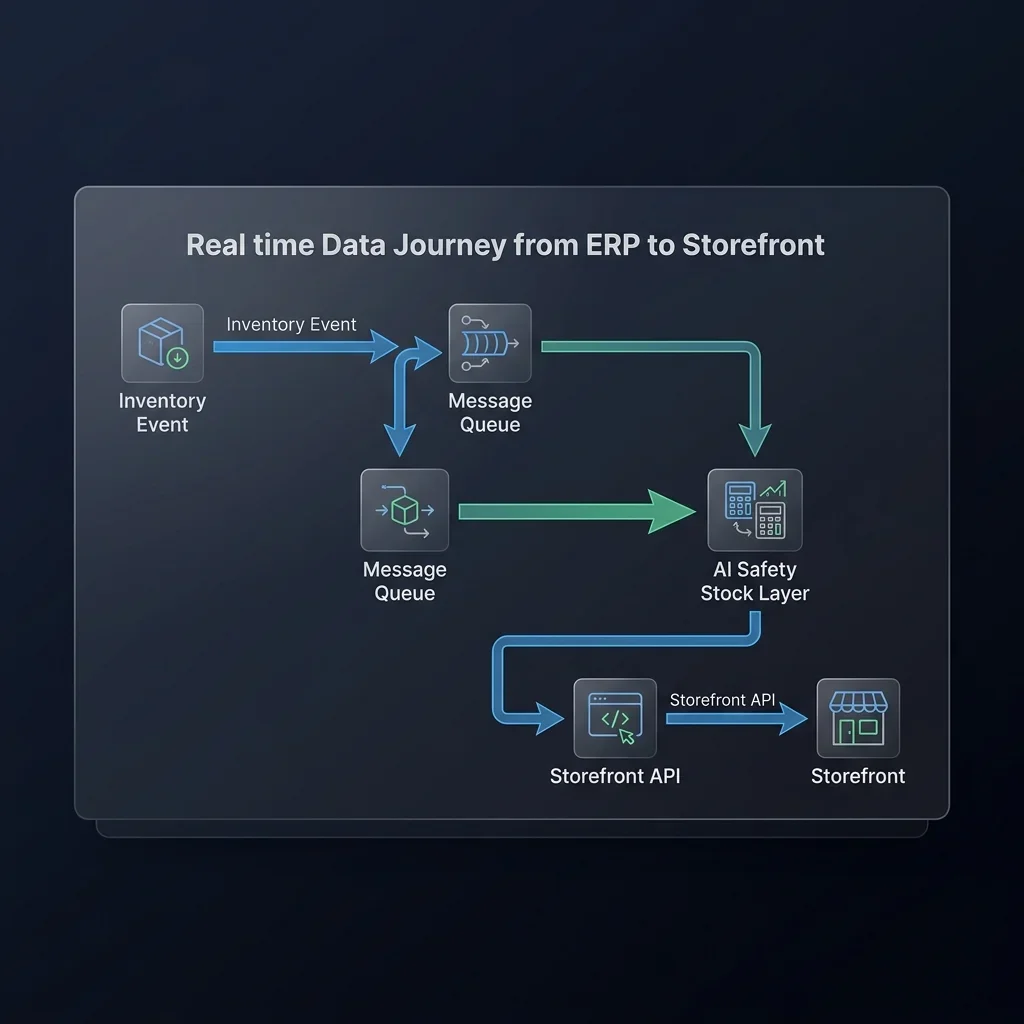 ERP to Storefront Data Flow -- RabbitMQ Pipeline