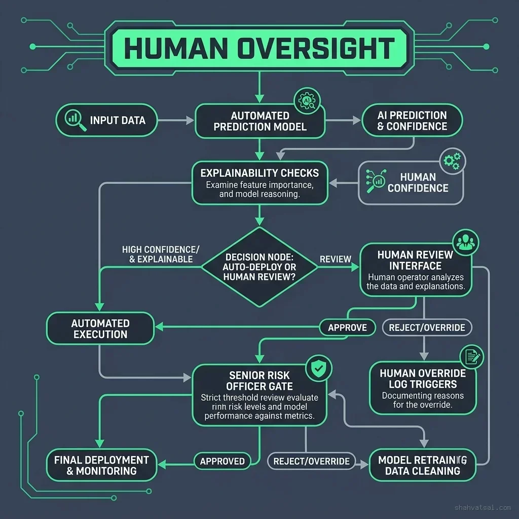 Human-in-the-Loop Override Workflow Diagram Human-in-the-Loop Override Workflow