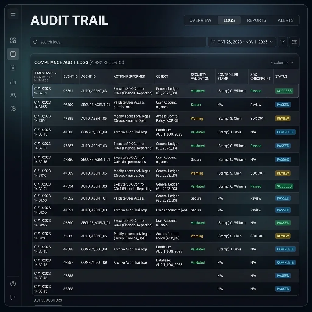 Audit Trail Screenshot