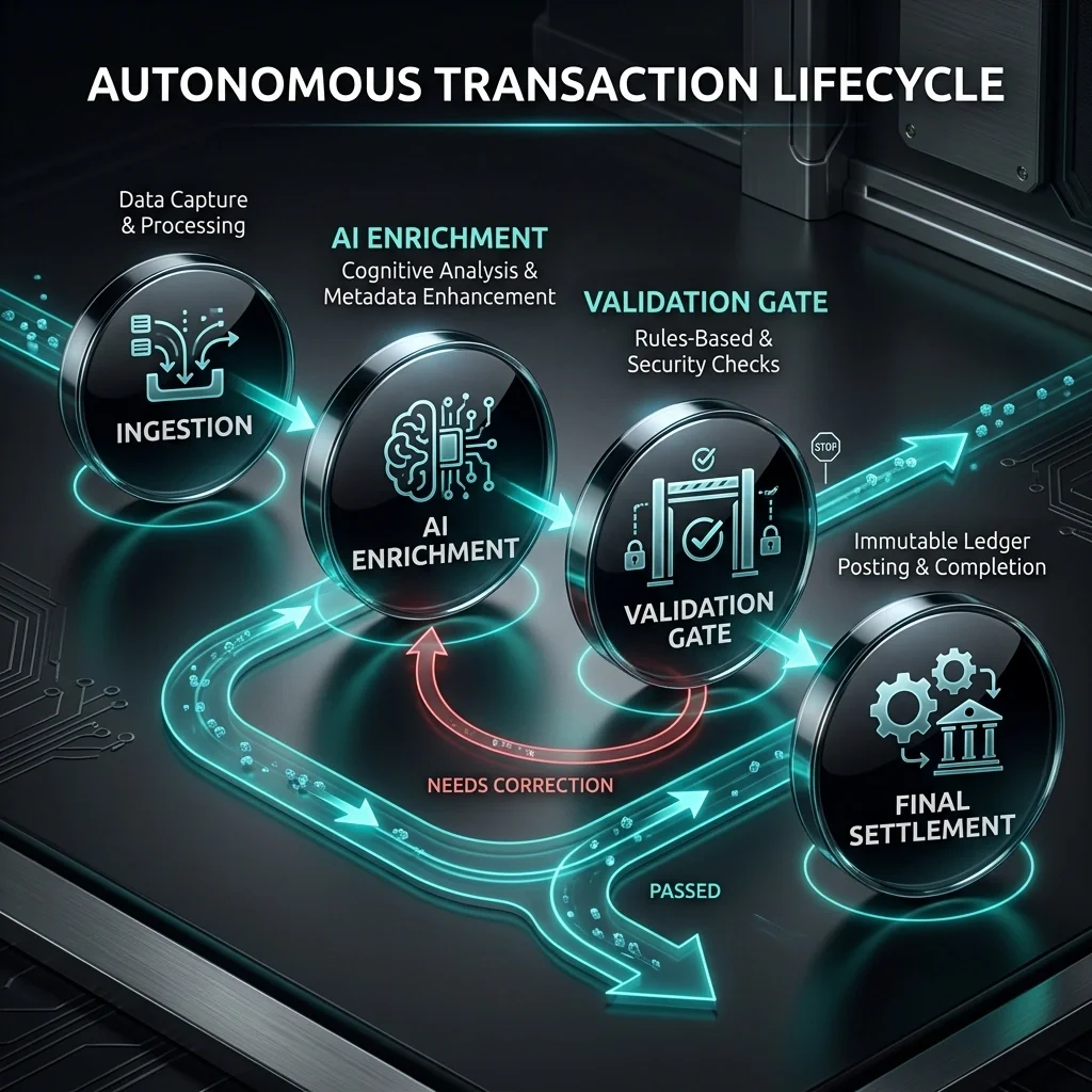 Autonomous Transaction Lifecycle Flow