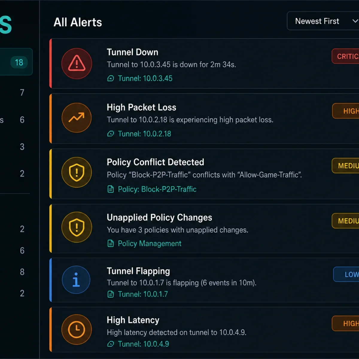 Alert notification center