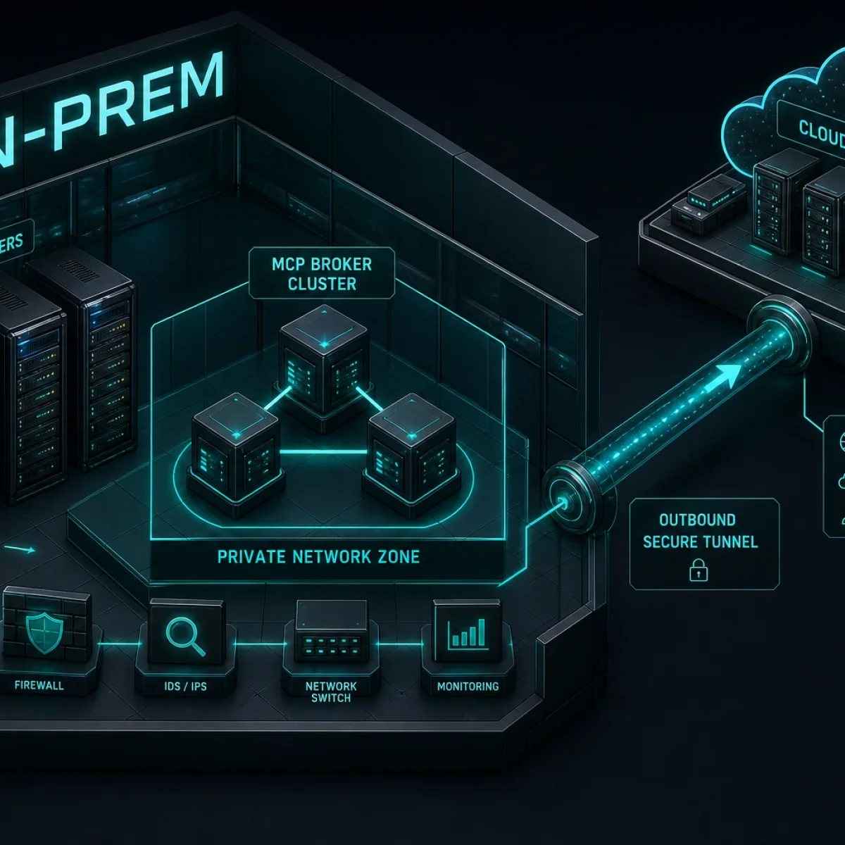 On-prem MCP server topology