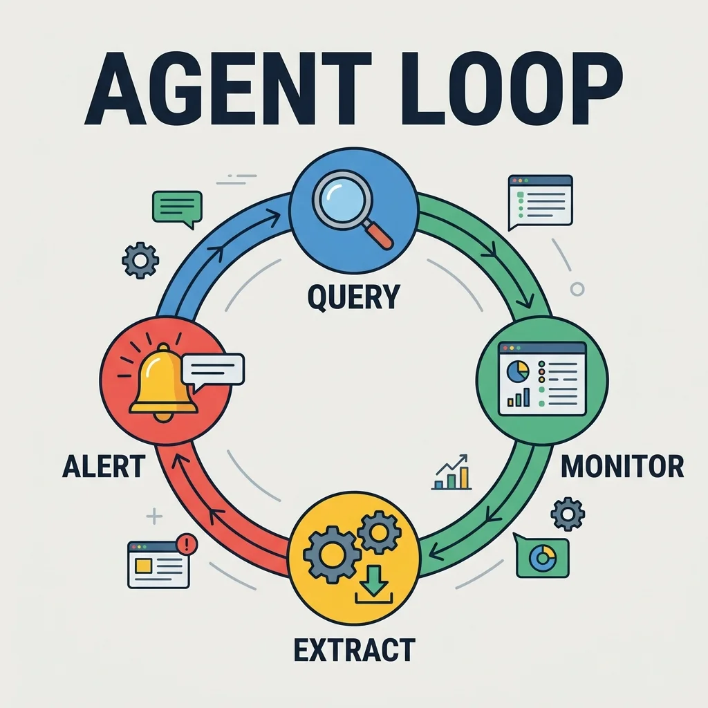 The execution loop for cross-app actions. Siri AI parses the user request, identifies the relevant application APIs using the Intents framework, coordinates the data exchange securely between apps, and validates the output before completing the task, minimizing the need for manual user intervention. Apple Siri AI Cross-App Action Loop: User request to Intent Parser, to App API execution, to feedback validation, and return to the user. Apple 2026