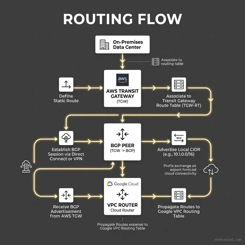 Console BGP routing logic flow diagram