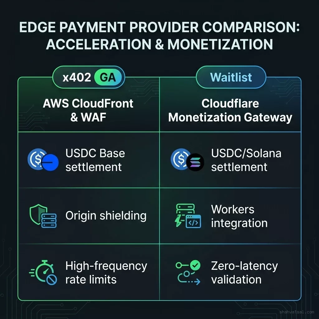 Cloudflare and AWS Edge Micropayment Capability Matrix