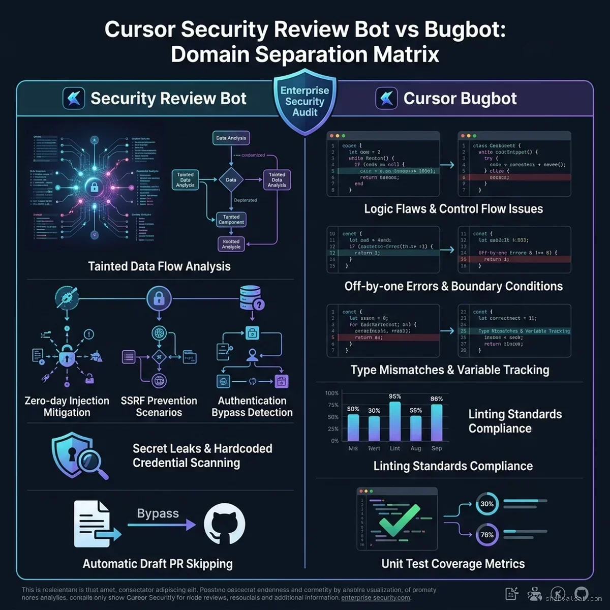 Cursor Security Review Bot vs Bugbot: Domain Separation Matrix — Cursor — 2026