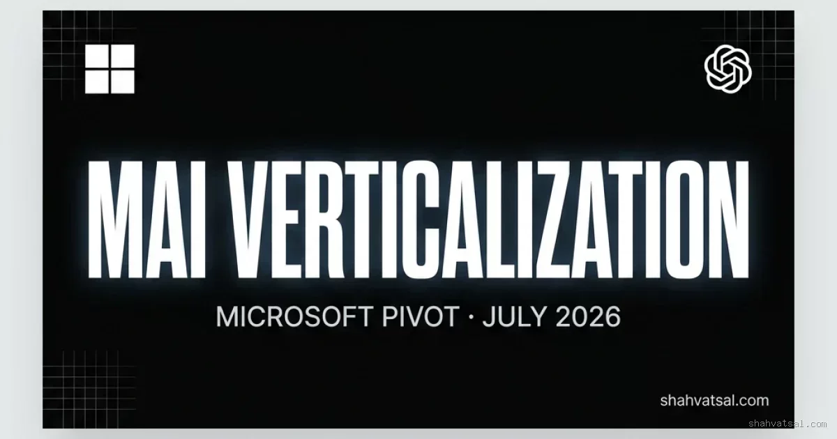 Hero: Microsoft pivots to verticalized in-house MAI models to route everyday Copilot prompts, reducing dependence and licensing spend on OpenAI and Anthropic. Microsoft cuts OpenAI spend and shifts to MAI models