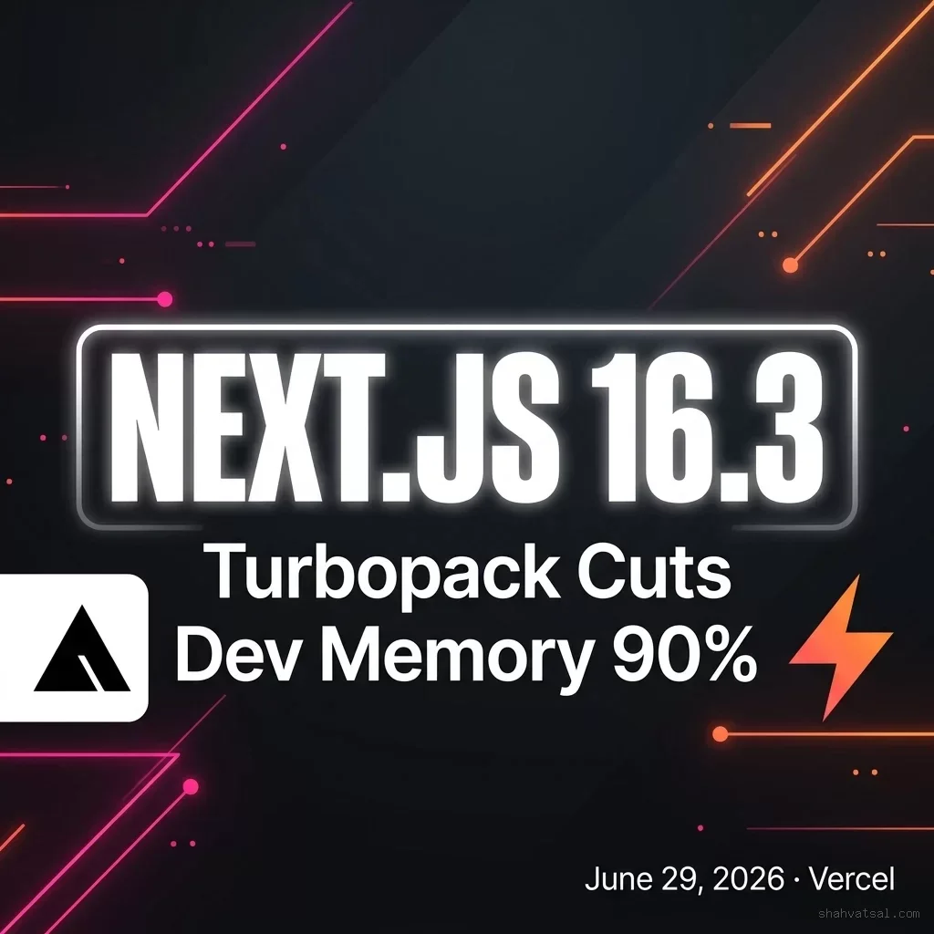 Next.js 16.3 Turbopack Cuts Dev Memory 90% and Adds Rust React Compiler