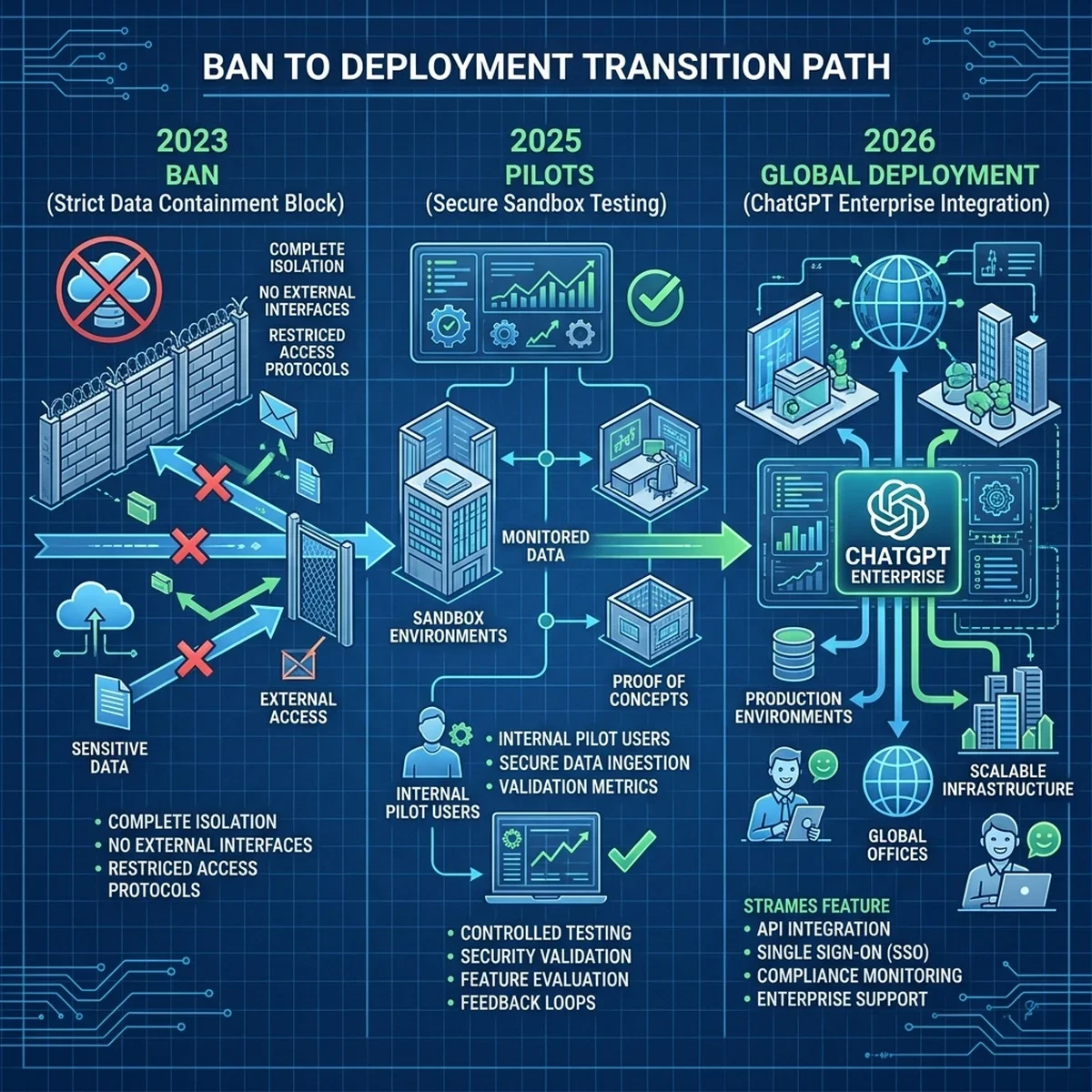 Samsung Ban to Deployment Infographic
