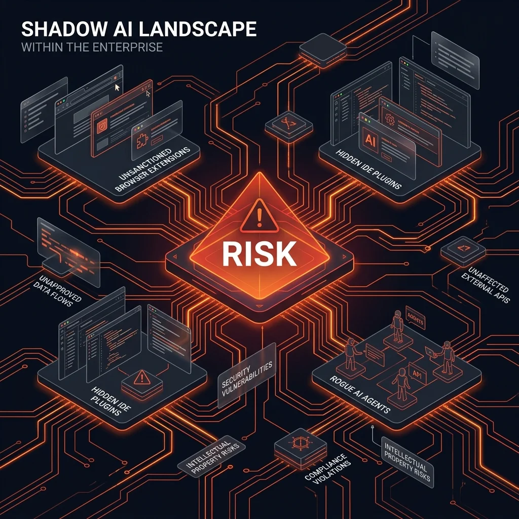 Shadow AI Landscape — Enterprise Security Perimeter — 2026