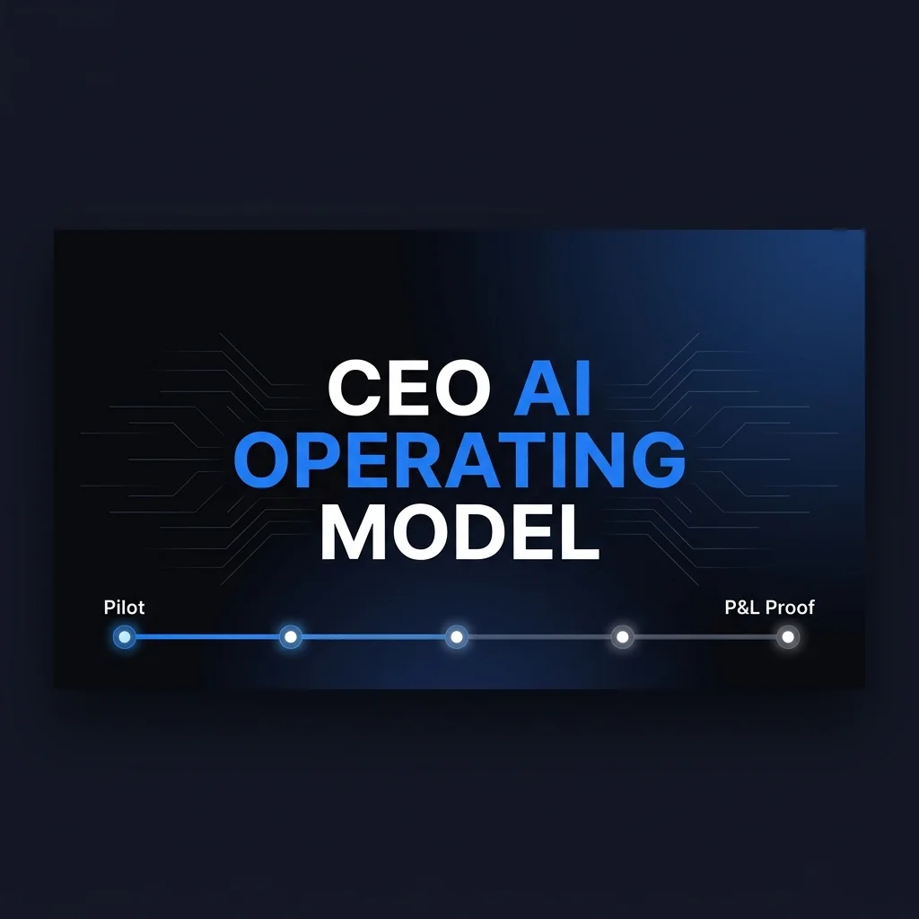 The CEO Operating Model for AI Transformation — From Pilots to P&L Proof
