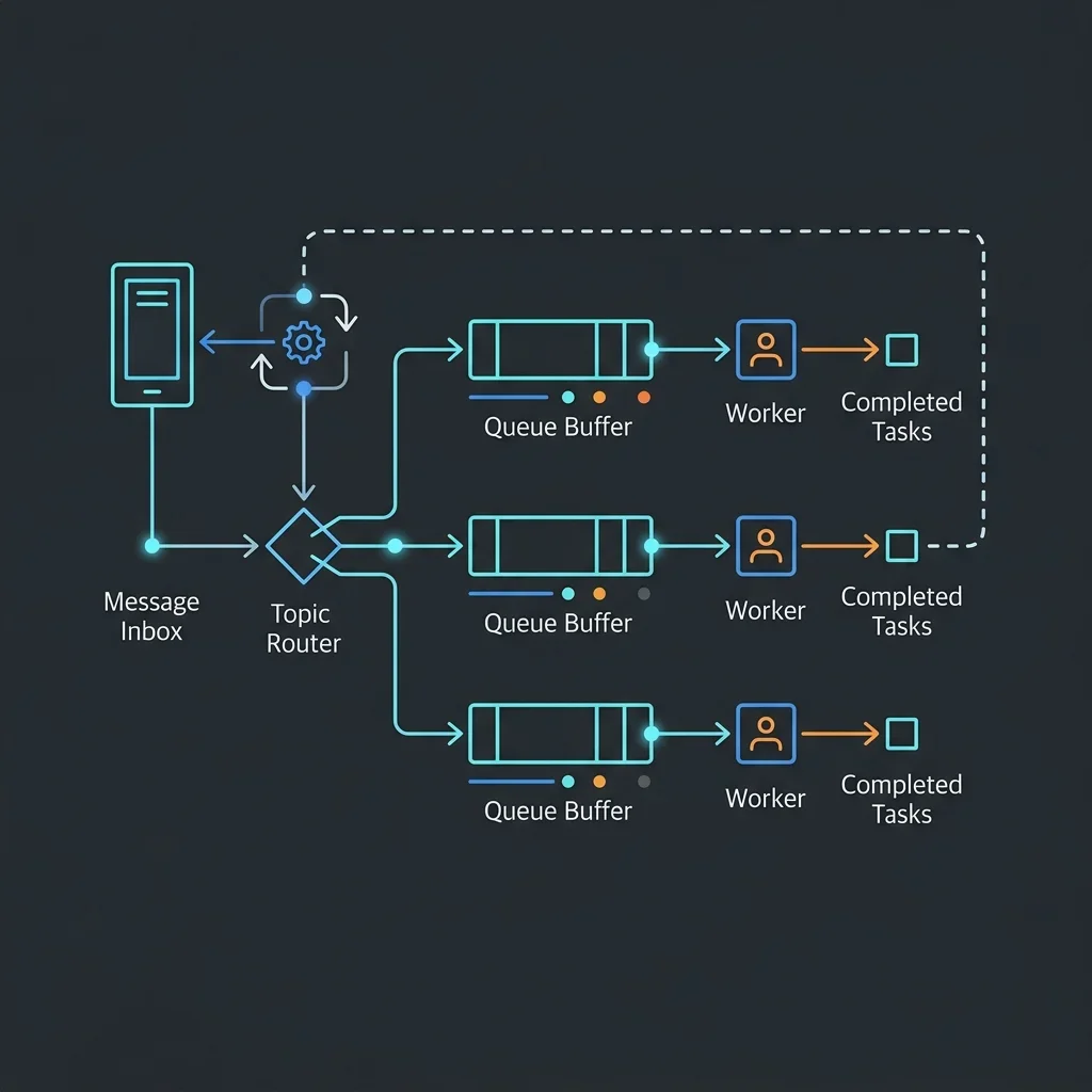 Message Queue Agent Dispatcher Routing Logic
